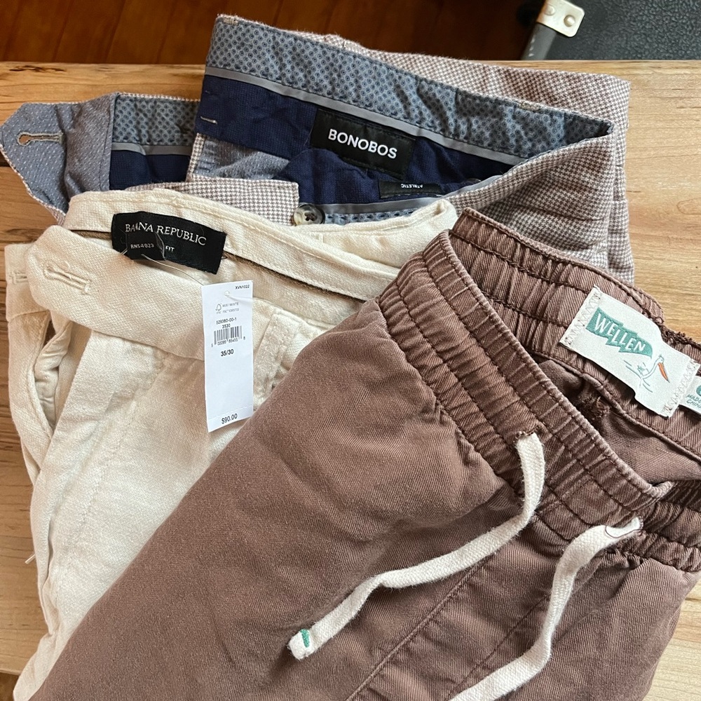 Men’s 34x30: Linen/Lightweight Pants Bundle